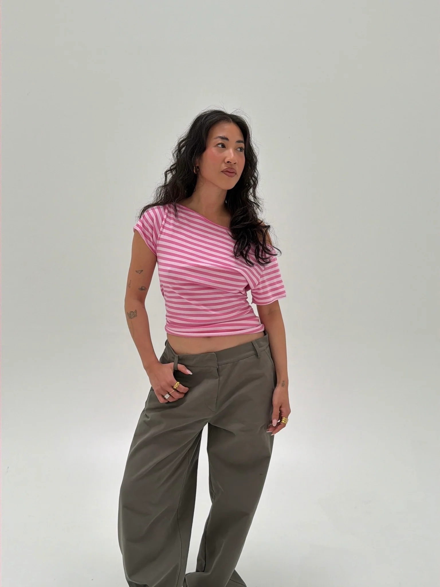 x lethilda - casual tee magenta stripes - Image 6
