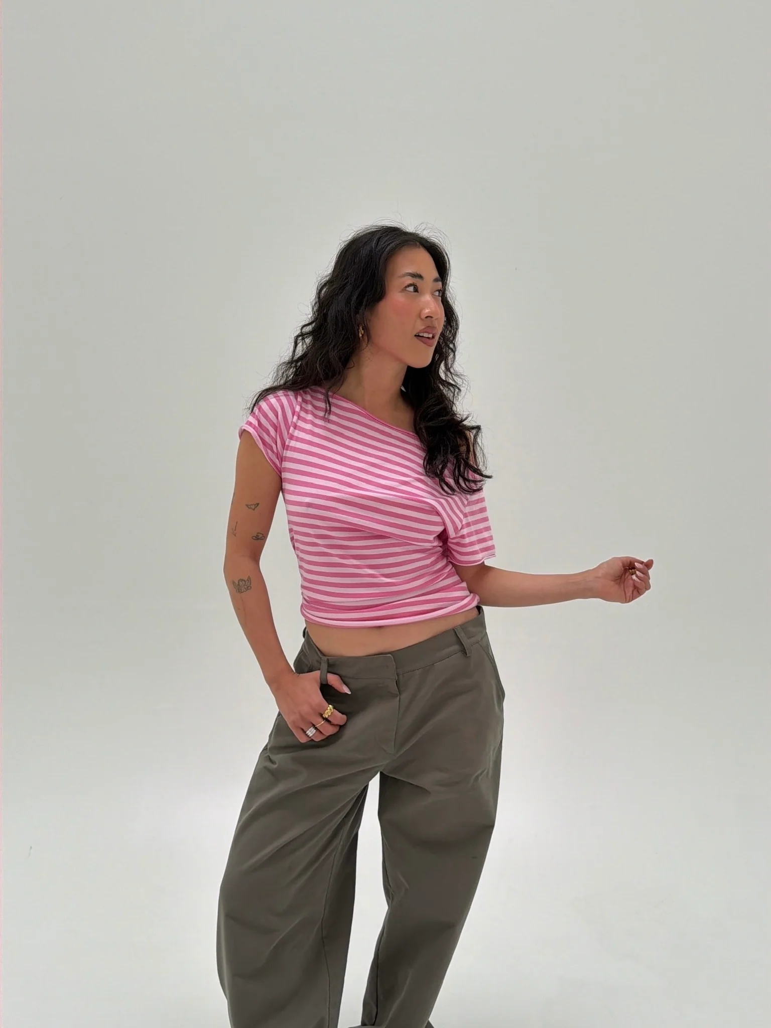 x lethilda - casual tee magenta stripes - Image 9