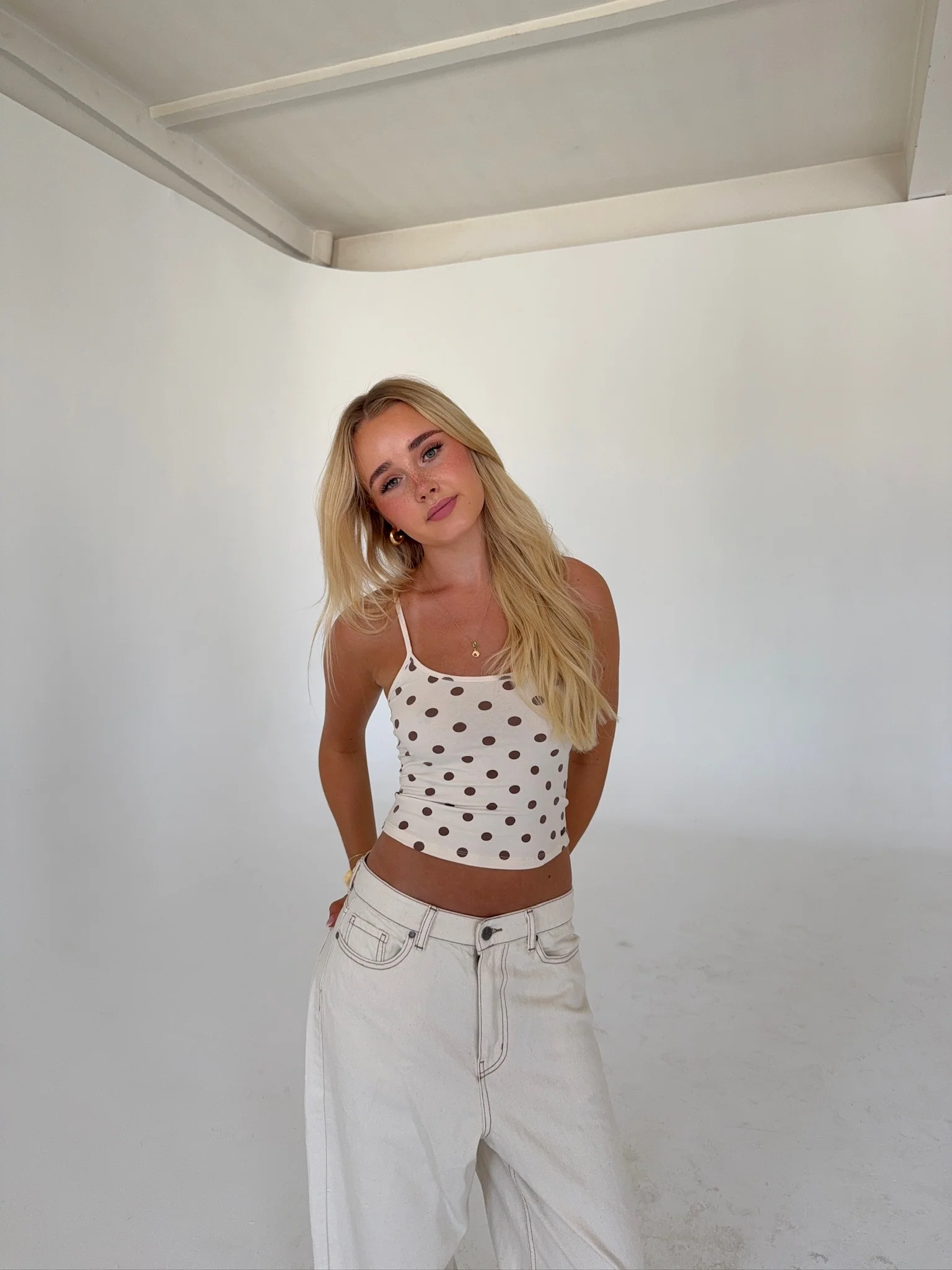 x lili - soft spaghetti top polka dots - Image 13