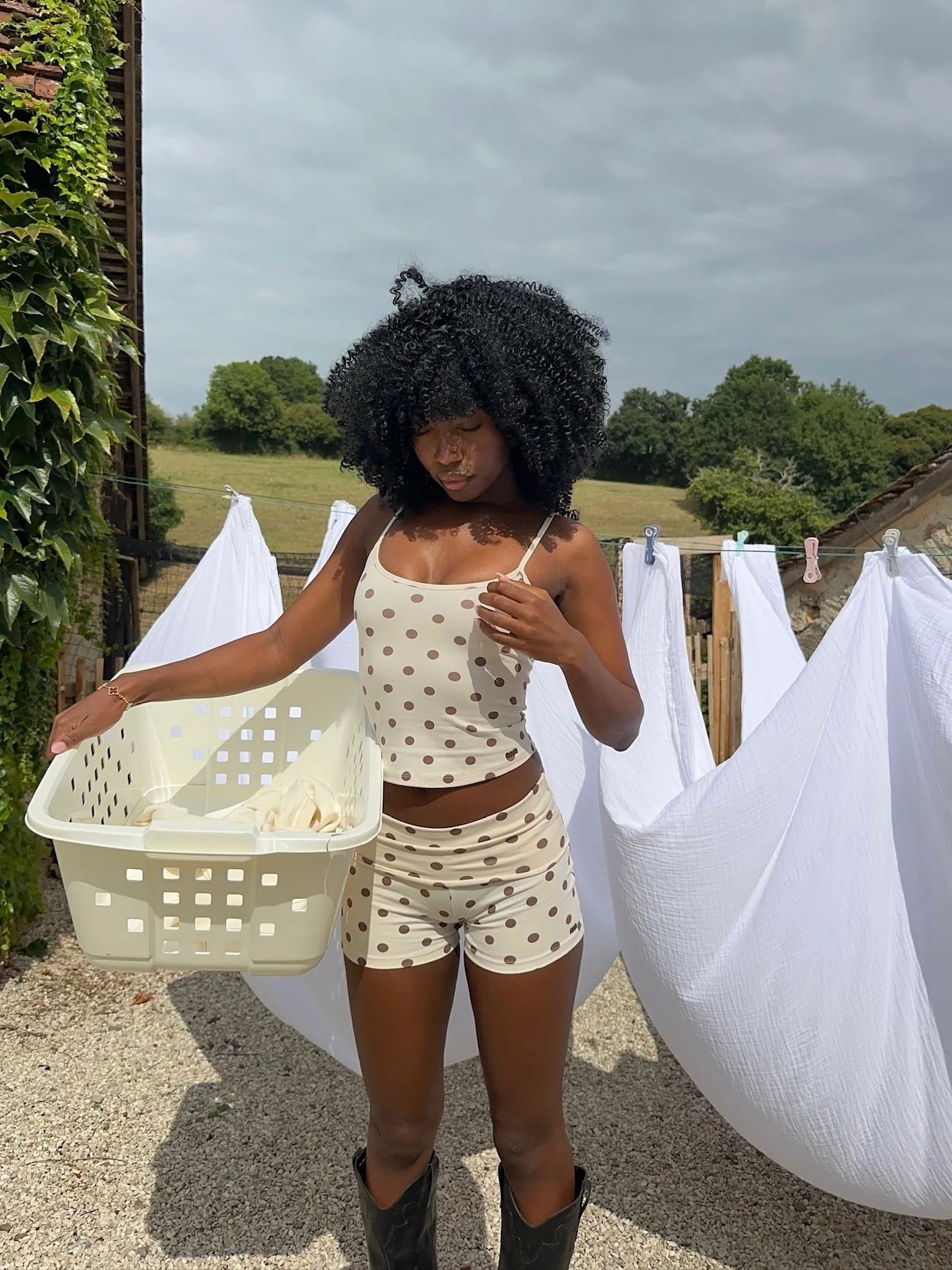 x lili - soft spaghetti top polka dots - Image 6