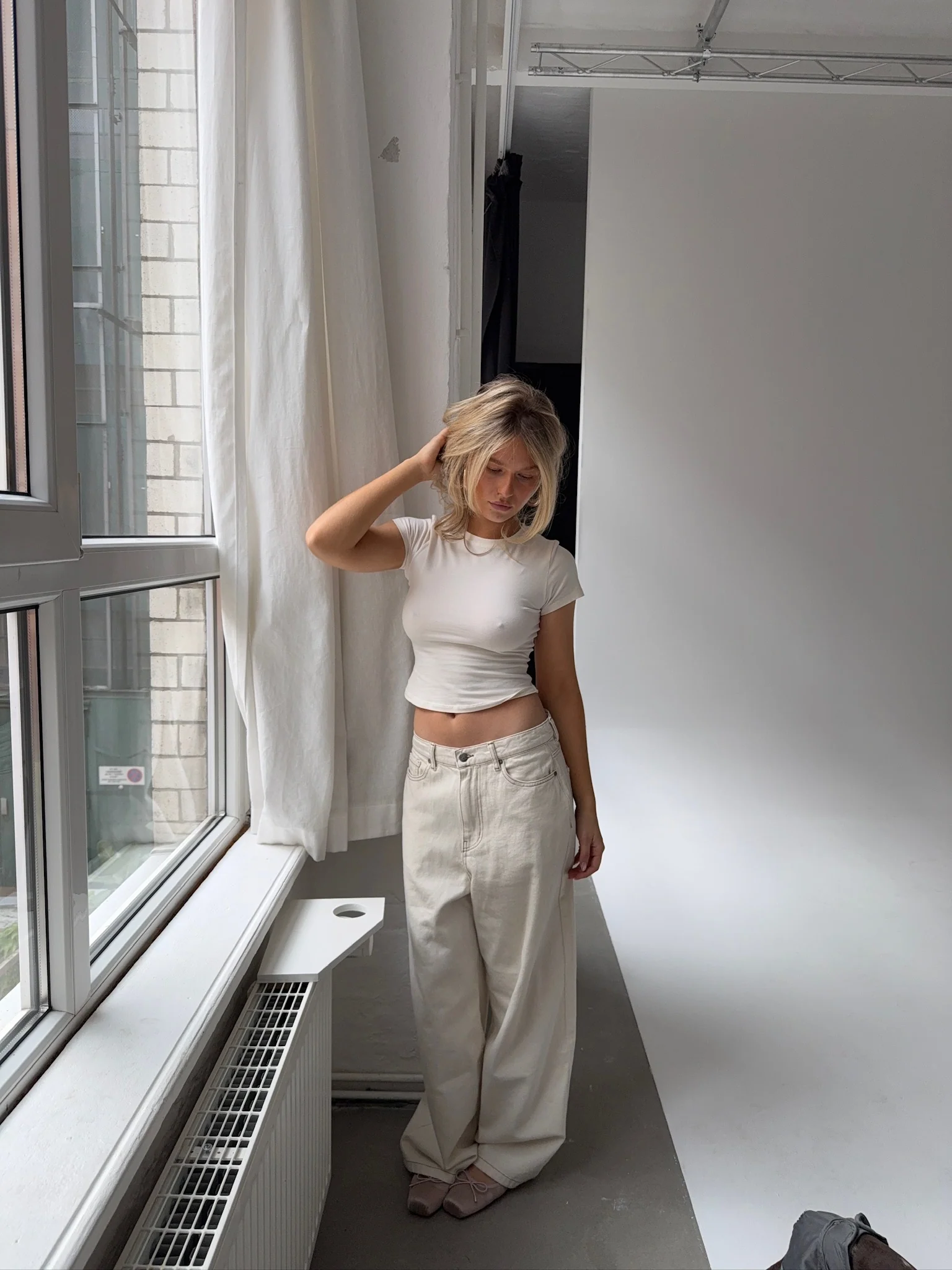 x lili - soft tee long creme - Image 7