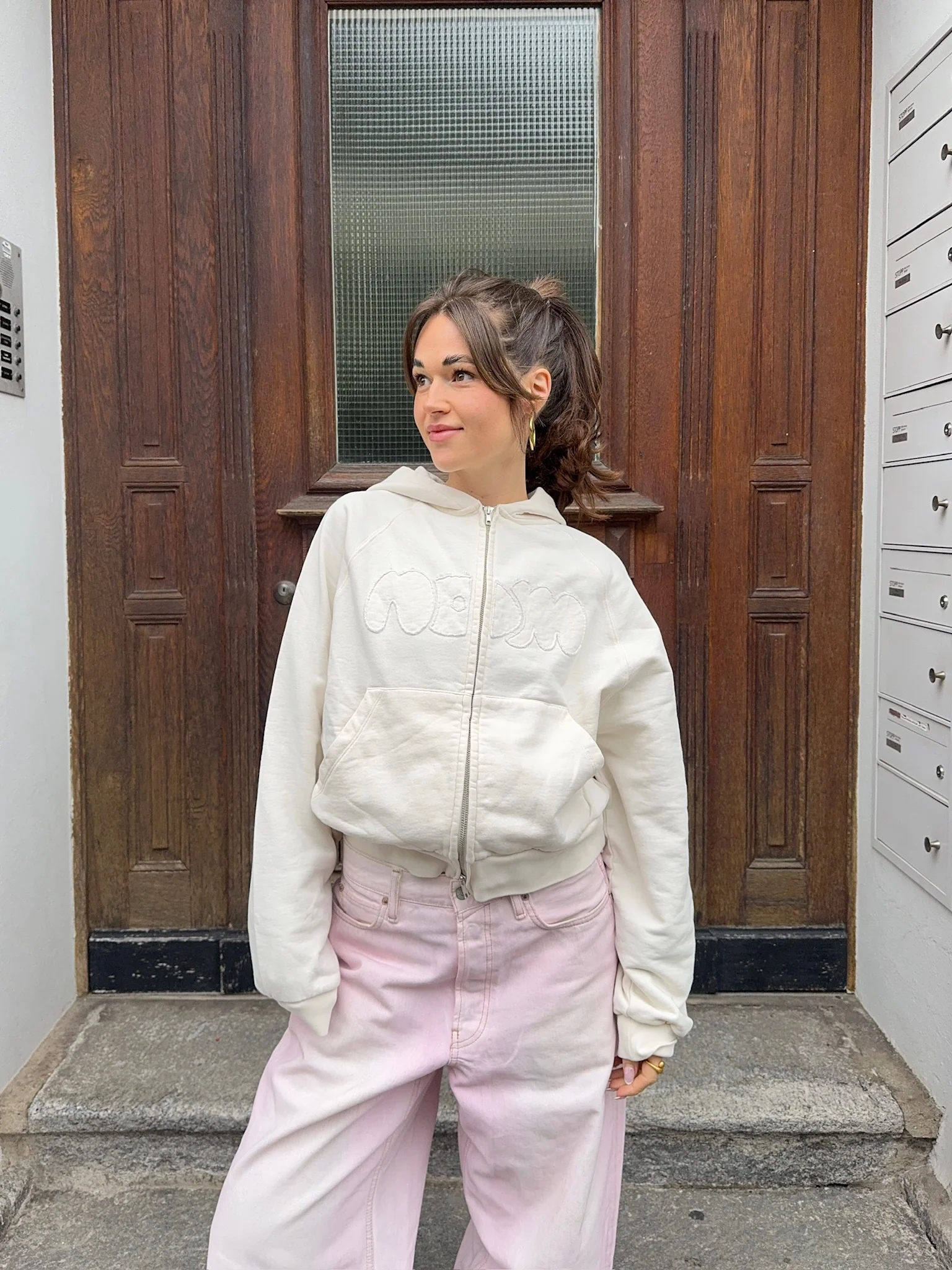 zip hoodie creme - Image 4