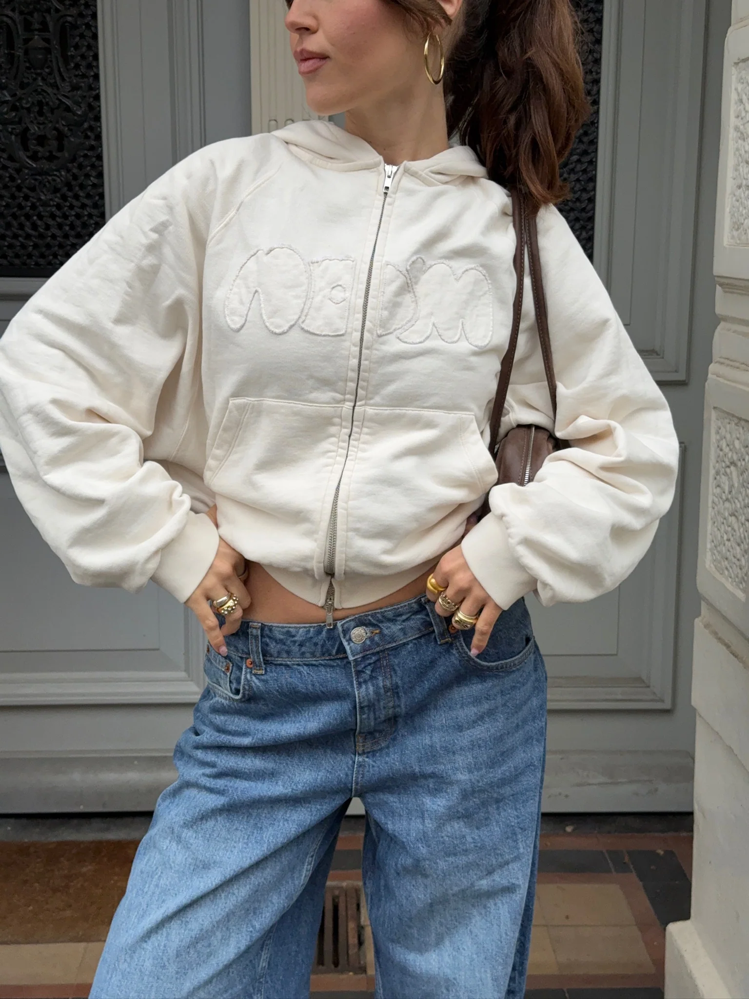 zip hoodie creme - Image 9