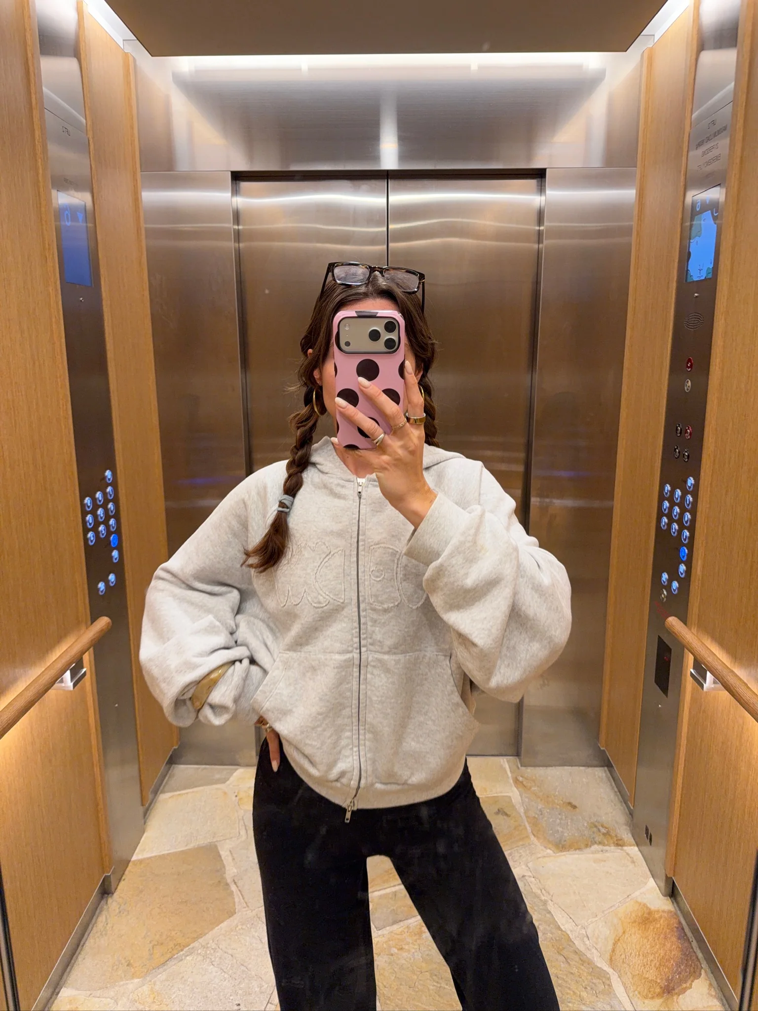 x lethilda - zip hoodie grey melange - Image 11