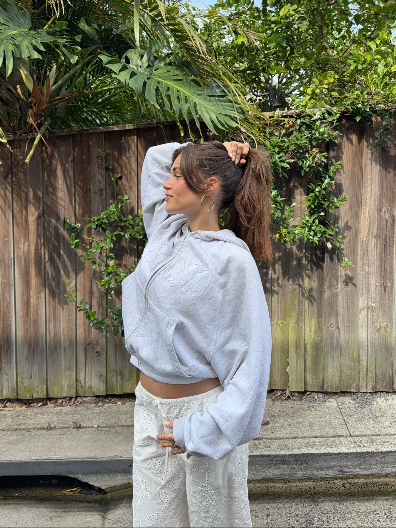 x lethilda - zip hoodie grey melange - Image 8