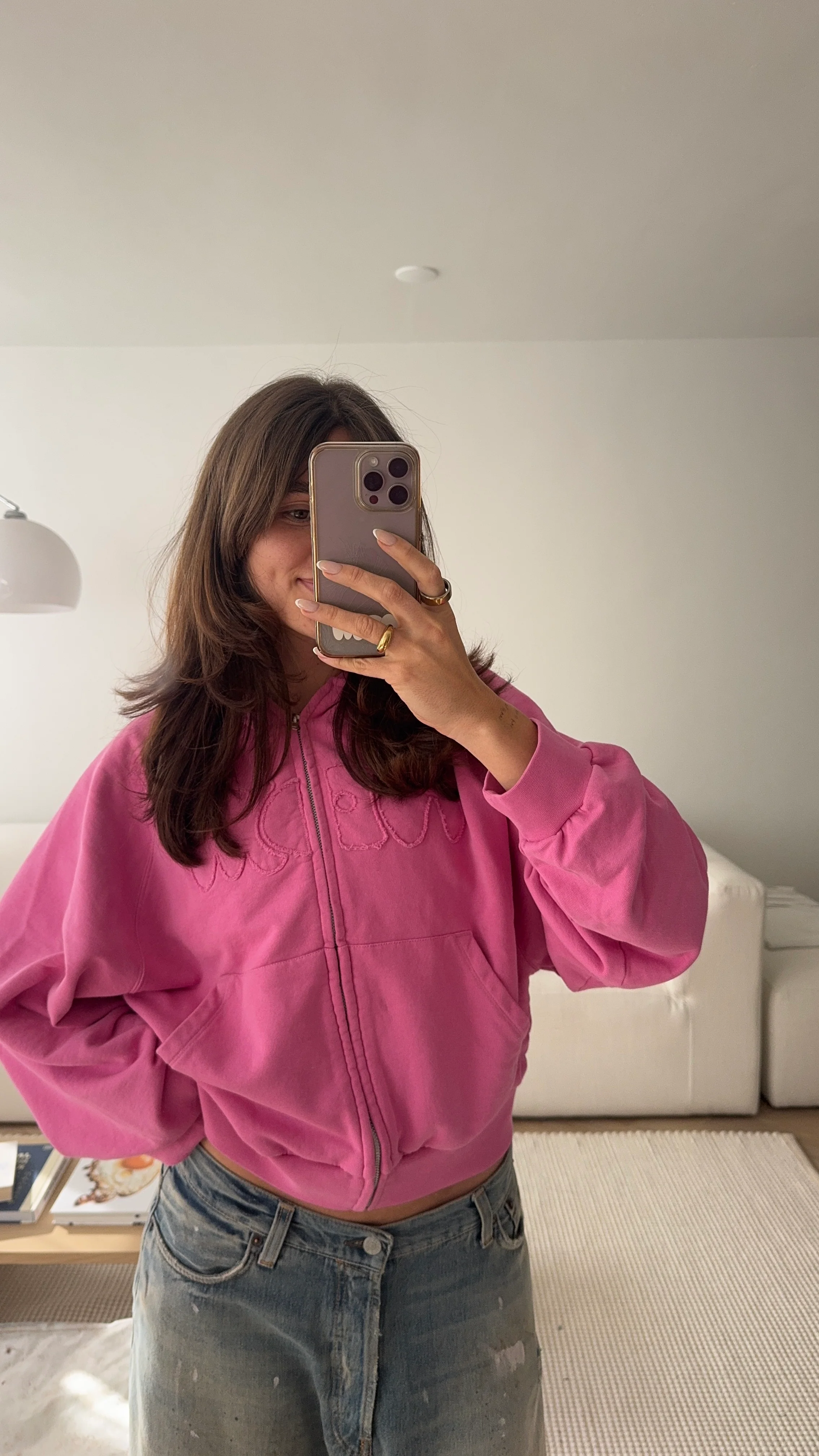 zip hoodie magenta - Image 4
