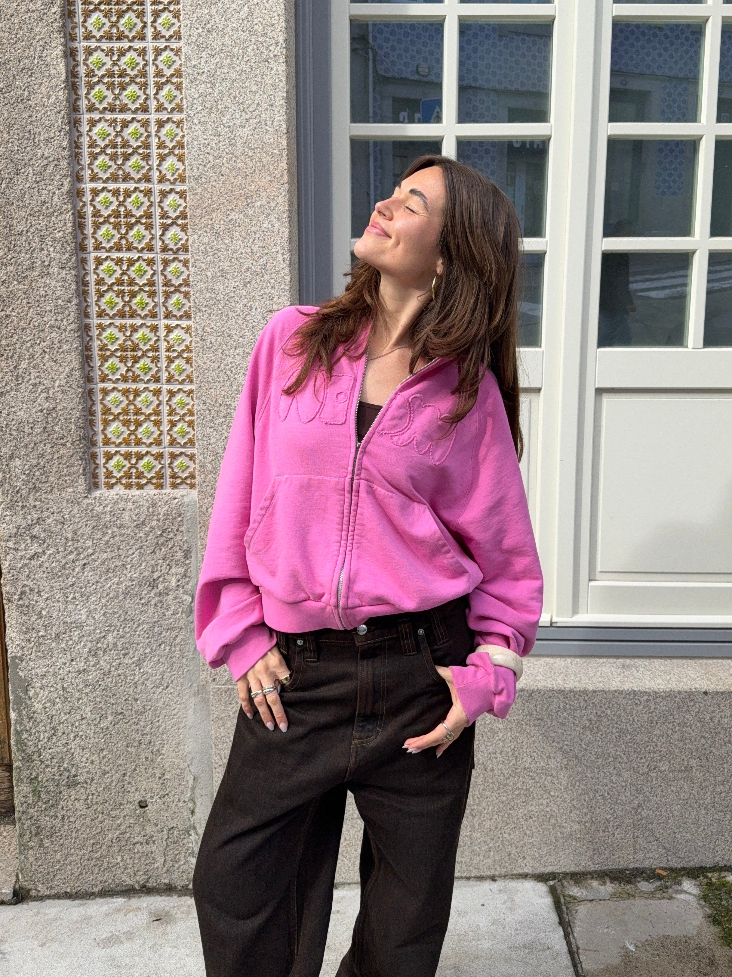 zip hoodie magenta - Image 7