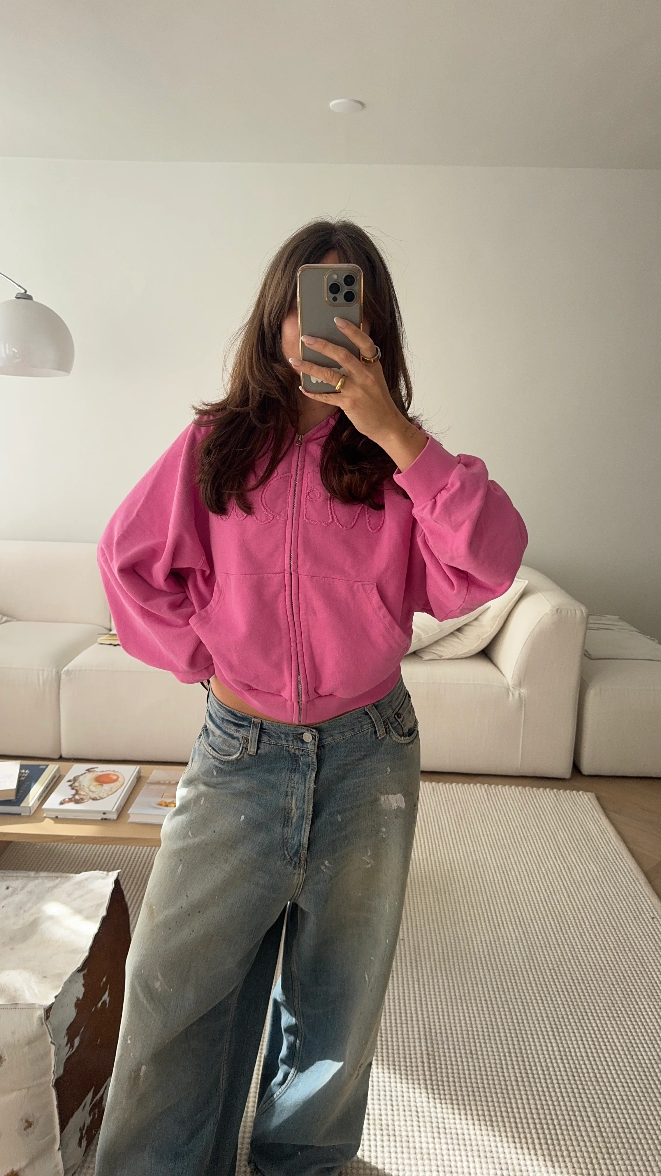 zip hoodie magenta - Image 9