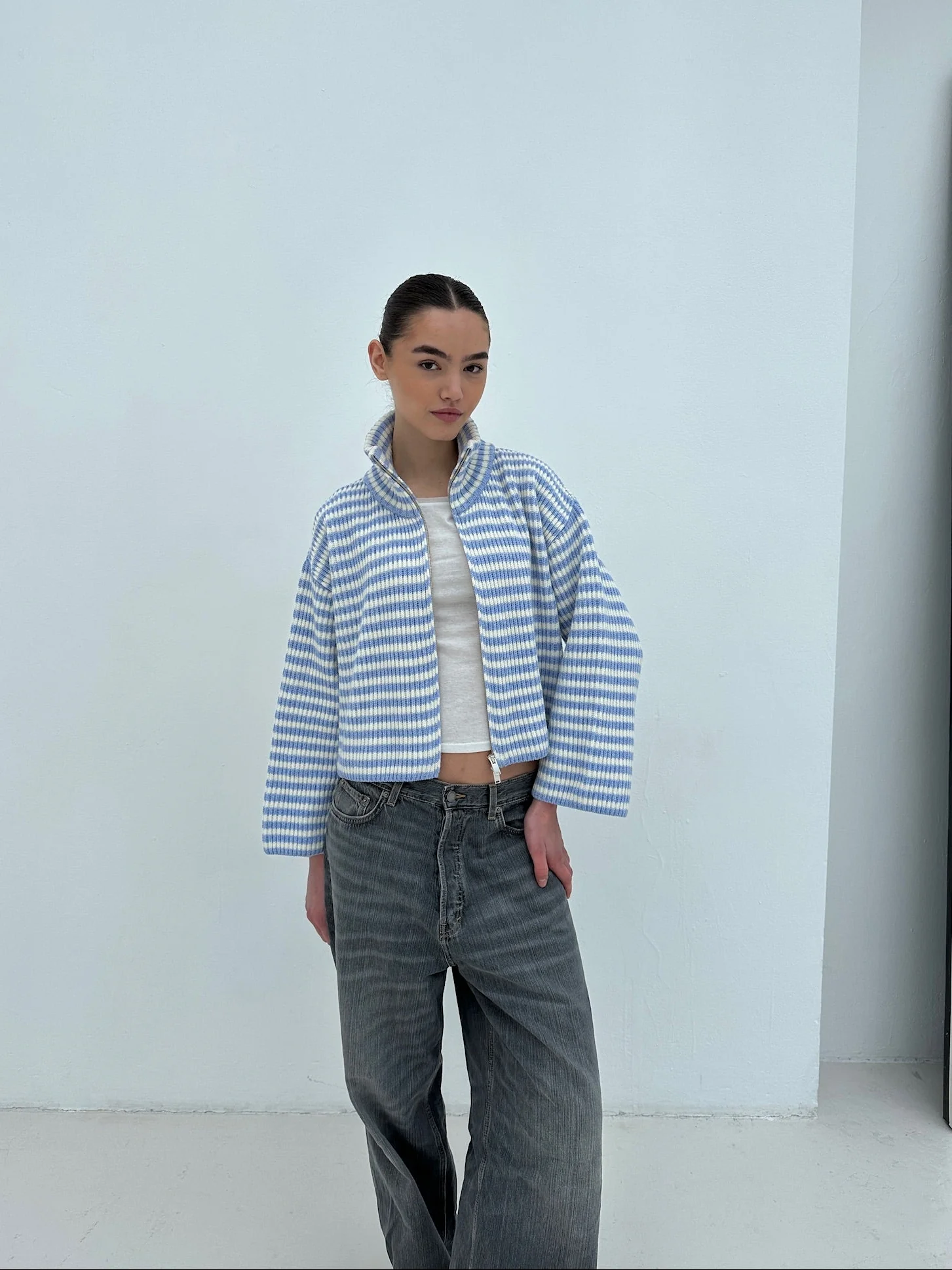 zipper babyblue stripes - Image 12