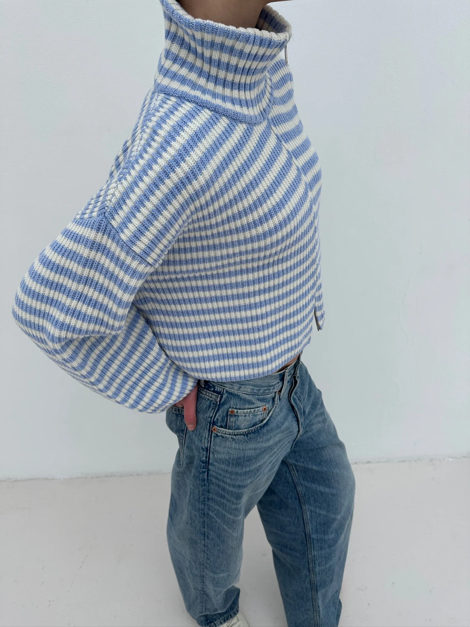 zipper babyblue stripes - Image 4