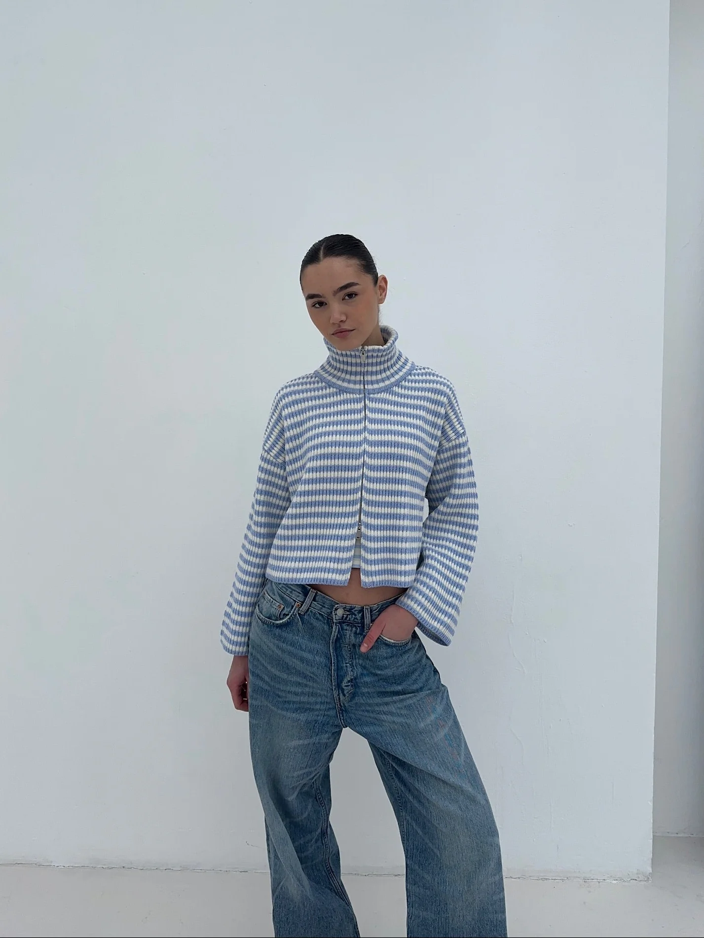 zipper babyblue stripes - Image 9