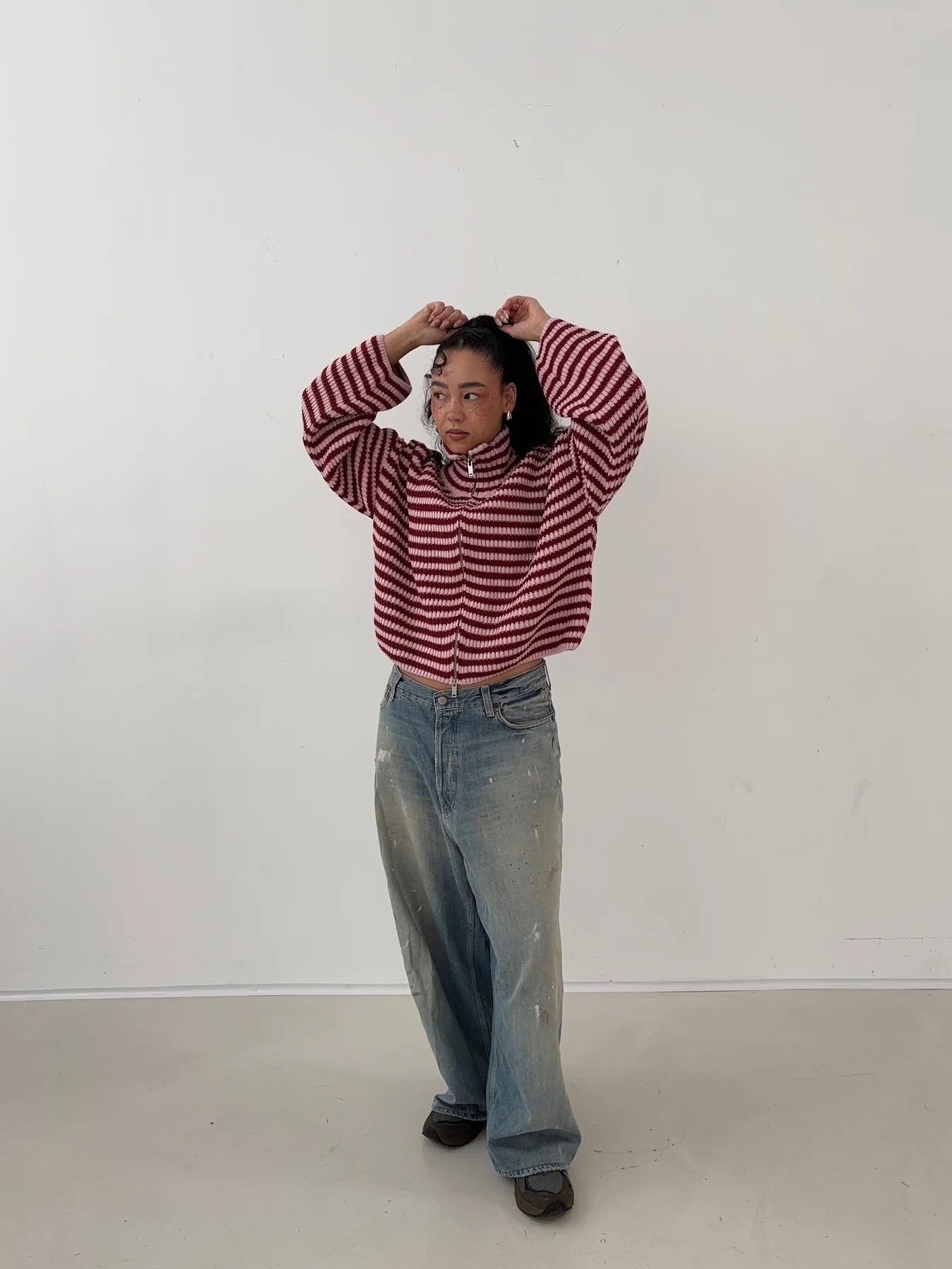 zipper red pink stripes - Image 5