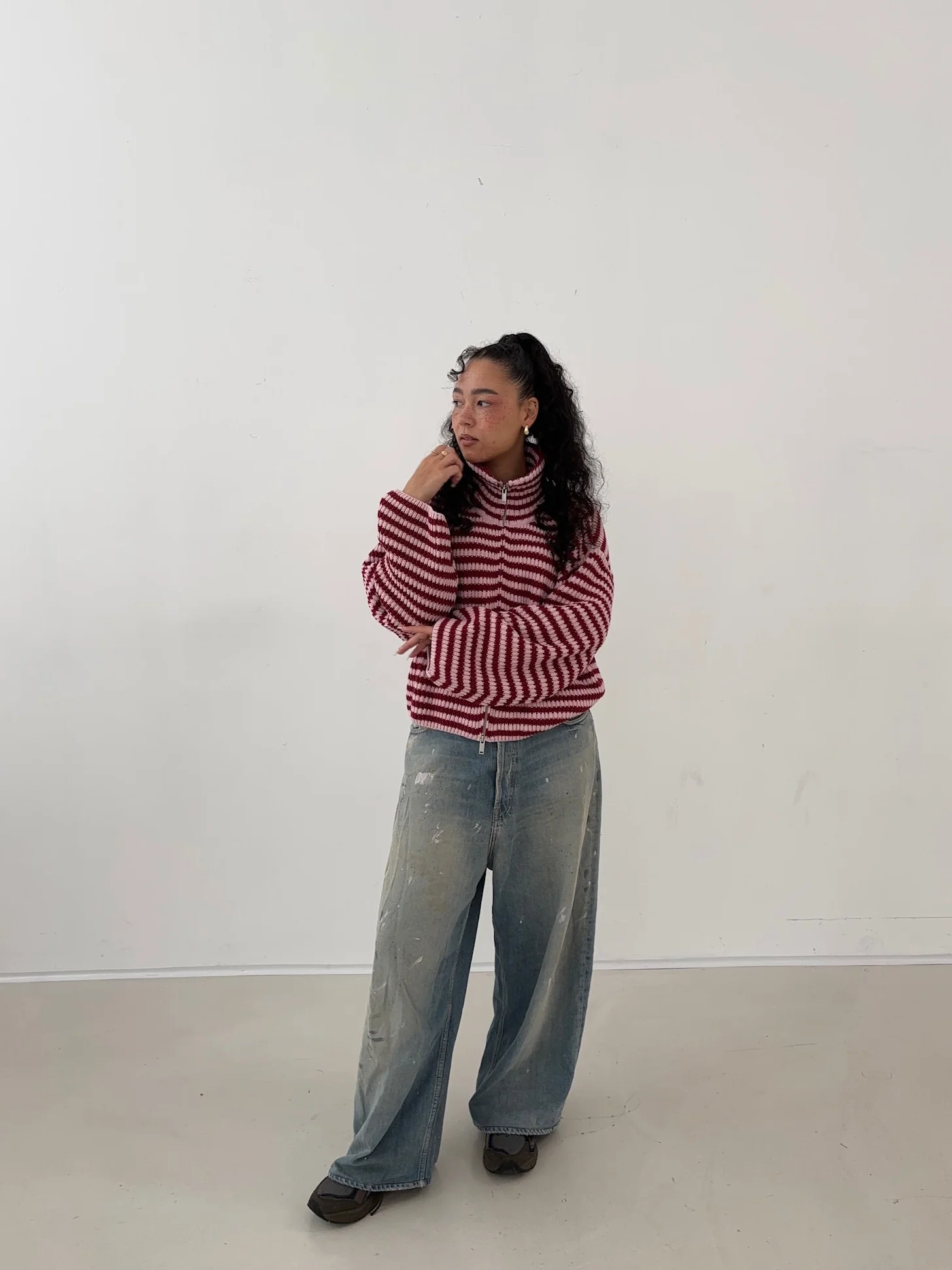 zipper red pink stripes - Image 6